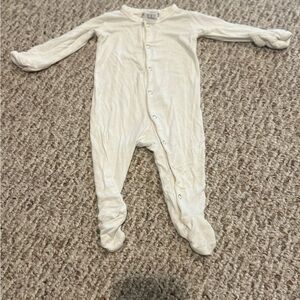 Soft White Spearmint Love Kids Footie Pajamas